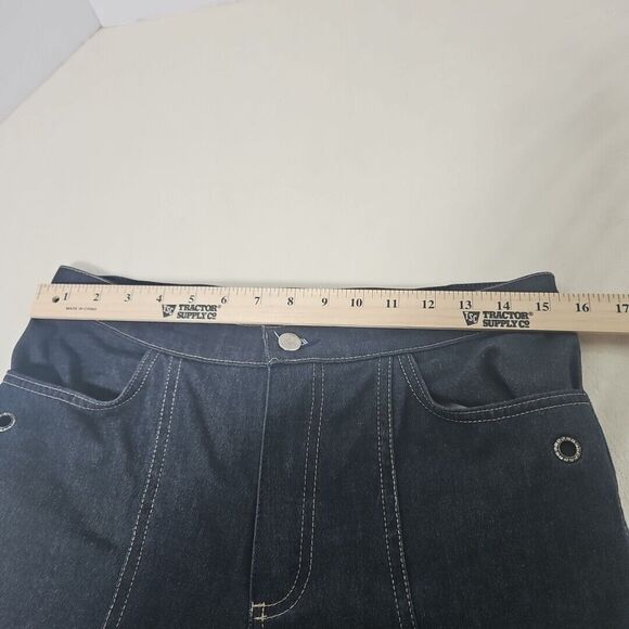 Dorabella Basic Chic Stretch Denim/Cotton Twill, Dark Blue Ankle,‎ Rhinestone 44 - Picture 6 of 15